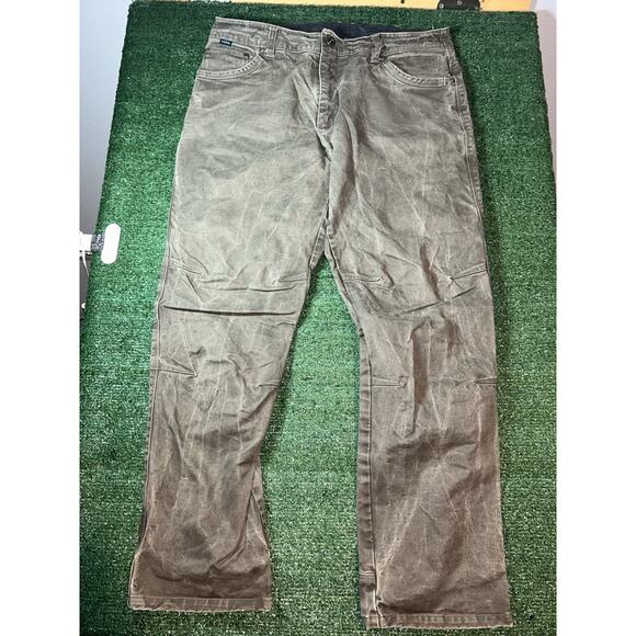 VTG Outdoor Kuhl Canvas Olive green Pants Mens Size 36x32 - Picture 4 of 12